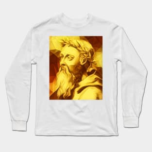 Heraclitus Golden Portrait | Heraclitus Artwork 8 Long Sleeve T-Shirt